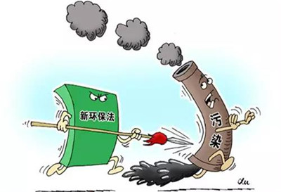 环保政策与污染企业卡通图